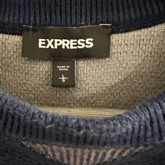 Express men’s sweater navy blue size large. - Picture 2 of 3